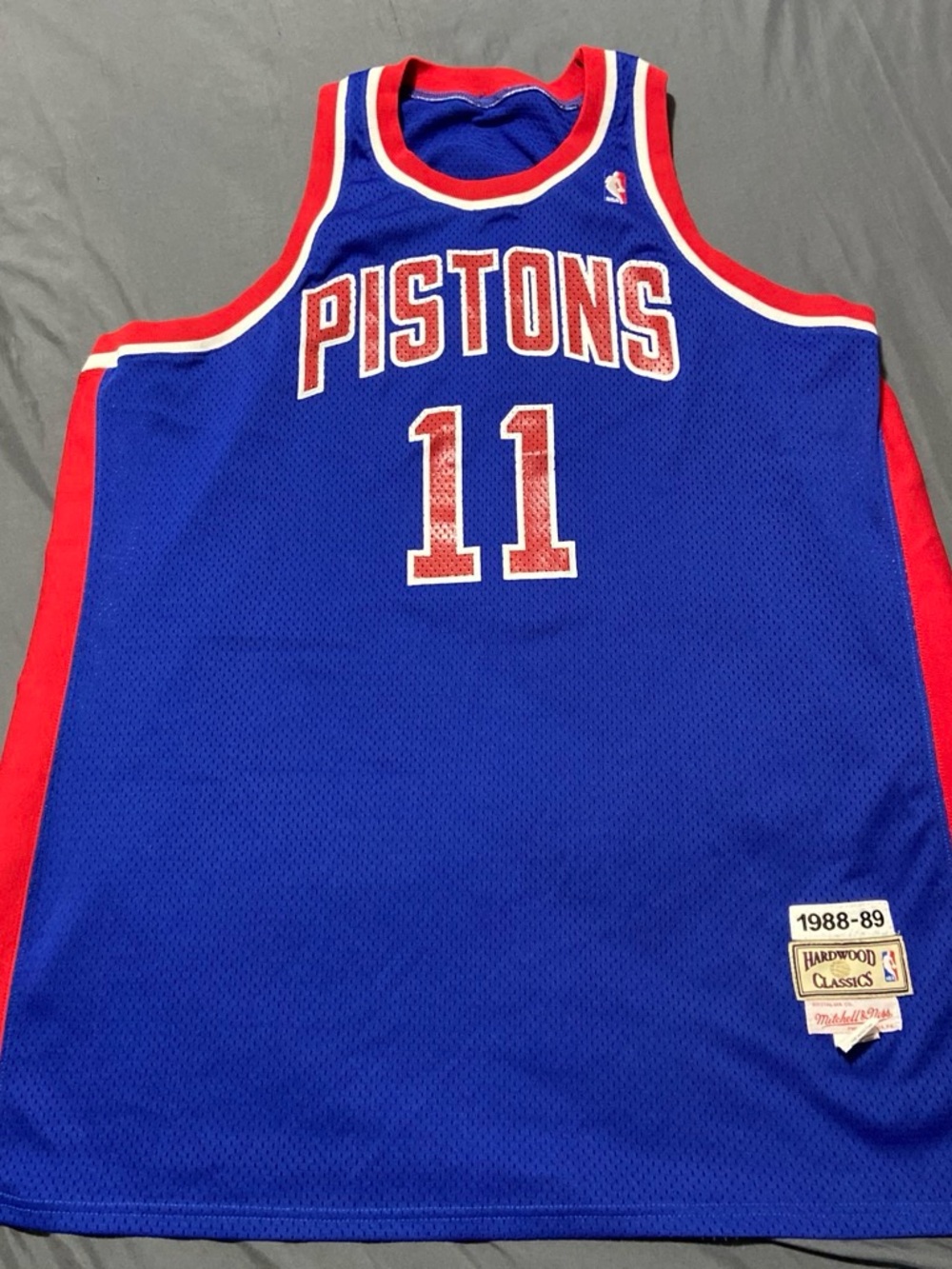 Isiah Thomas Mitchell & Ness Blue Detroit Pistons #11 Hardwood Classics Jersey